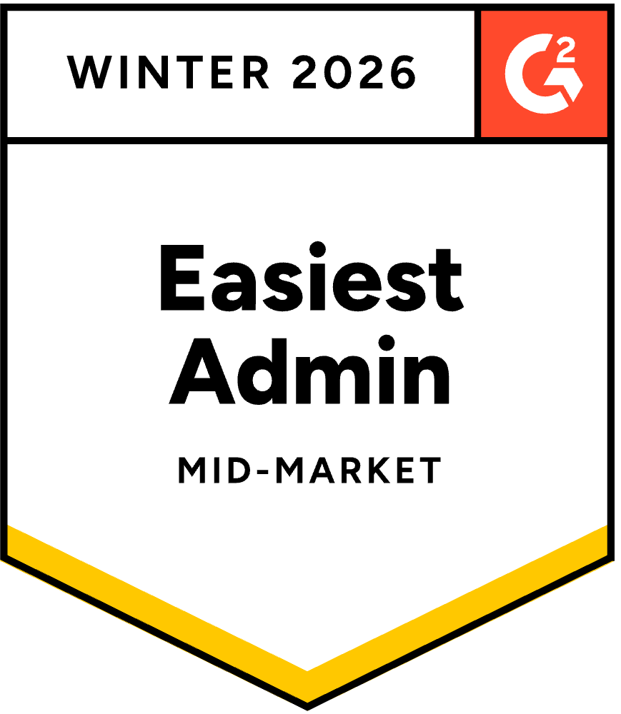 G2 Easiest Admin, Mid-Market